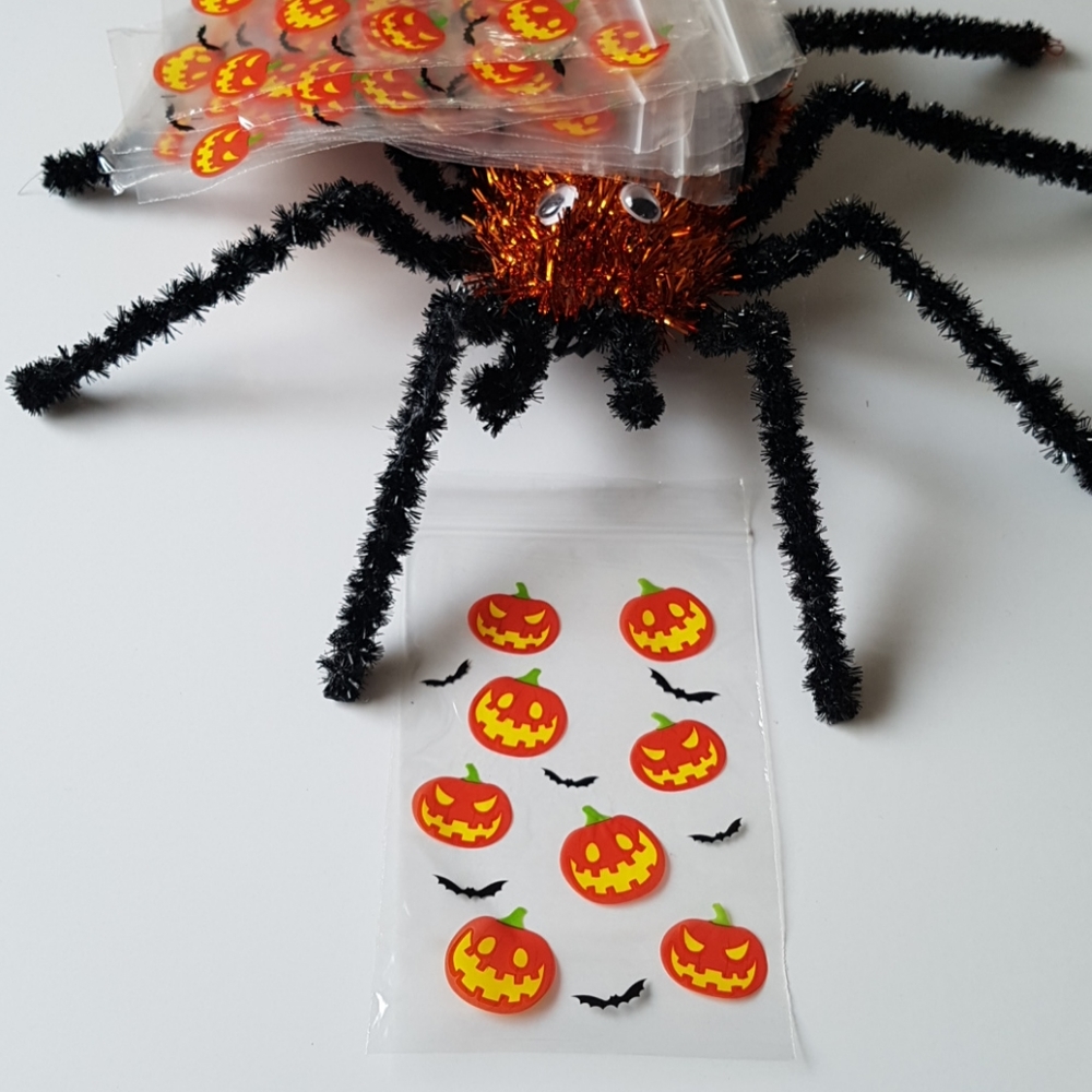 🎃 CLEARANCE 55 pcs Zipper Halloween Treat Bags Pumpkins 4"x6" inch